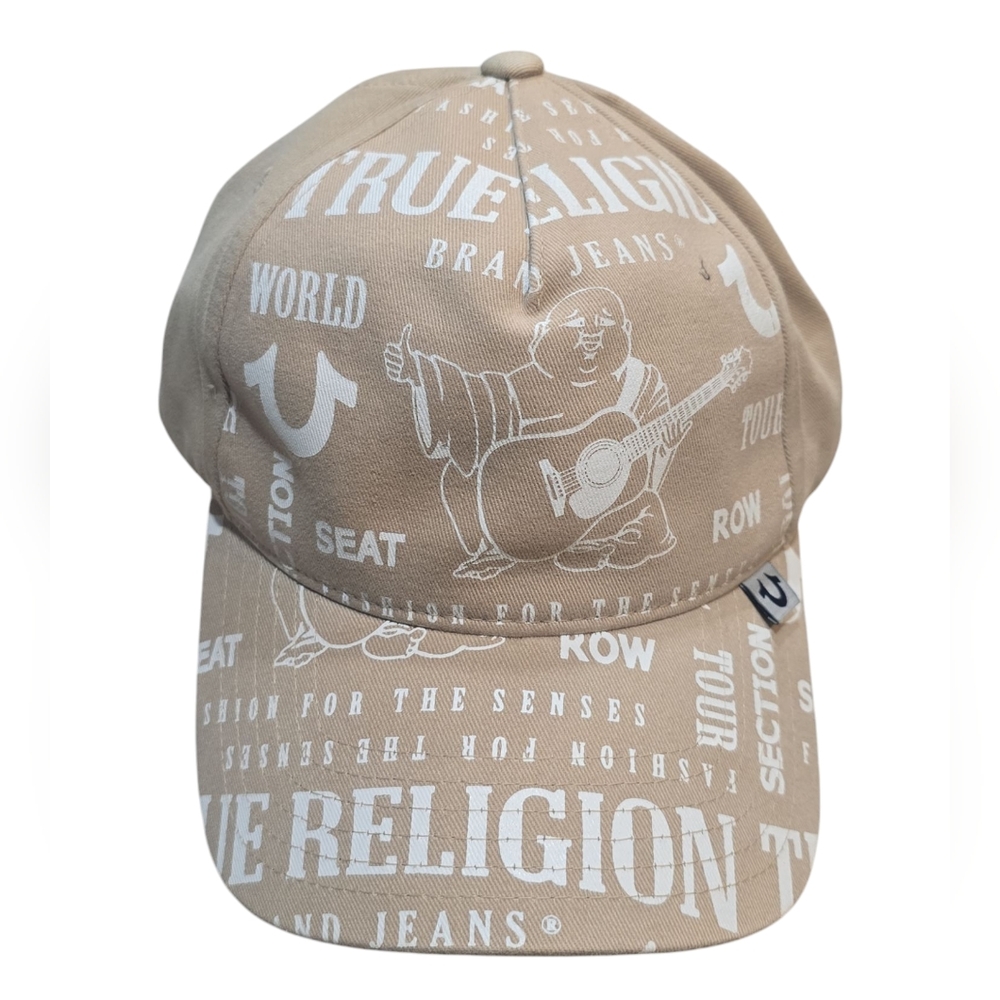 True Religion Buddha Tan Graphic Cap